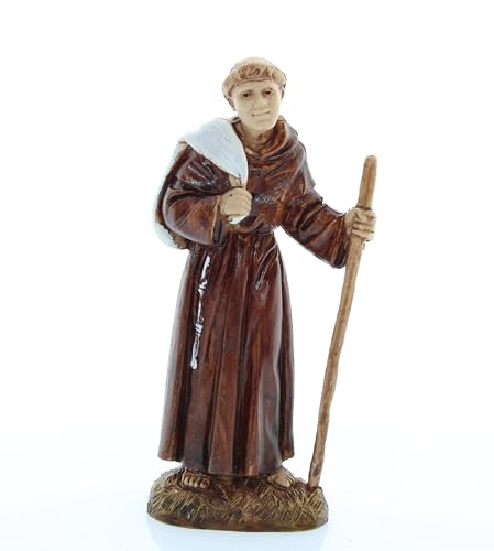 Moranduzzo Mönch für Krippe 10 cm Maßstab 1:20 - Unzerstörbare Krippenfiguren - Stil 700', Handbemalt, Offizielles Produkt, Hergestellt in Italien, Bildhauer M. Landi von Moranduzzo