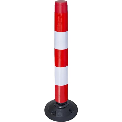 MORAVIA LeitPin - Modell 100-TL, Höhe 1000 mm - rot-weiß reflektierend - Absperrung von MORAVIA