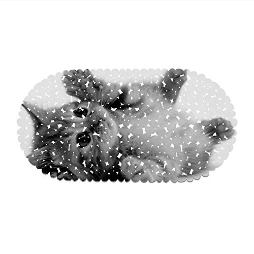 Morbuy Badezimmer Duschmatten Dusche rutschfest, Badematte Rutschmatte mit Saugnäpfe Duscheinlage Antibakteriell Anti-Rutsch-Badewanneneinlage, 3D Süße Katze (35 * 70cm,Spielen) von Morbuy