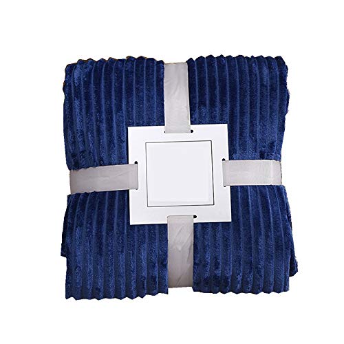 Morbuy Leichte Korallenvlies Decke, Kuscheldecke Sofadecke Bettüberwurf Erhältlich Decke Tagesdecke Decke für Sofa und Bett Falten-beständig Schmusedecke (180x200cm,Navy blau) von Morbuy