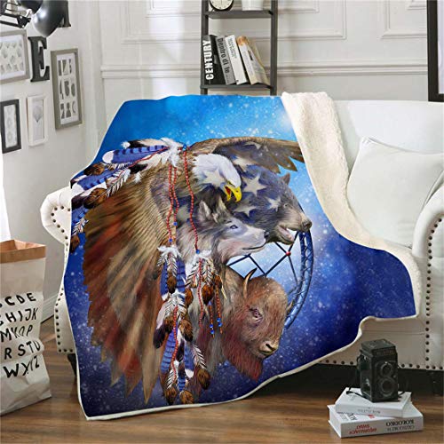 Morbuy Samt Leichte Decke, 3D Kuscheldecke Sofadecke Bettüberwurf Erhältlich Decke Tagesdecke Decke für Sofa und Bett Falten-beständig Schmusedecke (150x200cm,Blau) von Morbuy