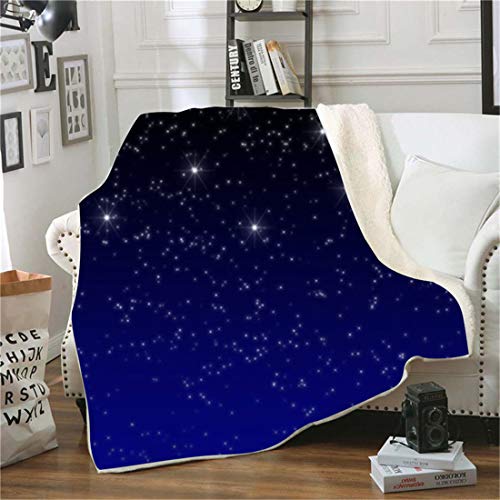 Morbuy Samt Leichte Decke, 3D Kuscheldecke Sofadecke Bettüberwurf Erhältlich Decke Tagesdecke Decke für Sofa und Bett Falten-beständig Schmusedecke (150x200cm,Sternenhimmel Q) von Morbuy