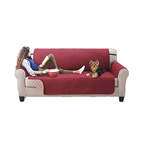 Morbuy Sofa Überwürfe Sofakissen, Sofabezug Abnehmbar Stretch Elastische Sofahusse Elastischer Antirutsch Bezüge Abdeckung Wohnzimmer (1 Sitz: 53x183cm,rot) von Morbuy