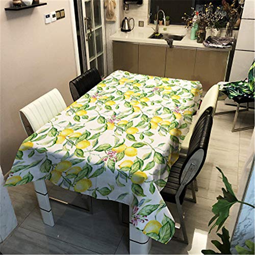 Morbuy Tischdecke Abwaschbar für Speisetisch, 3D Obst Wasserabweisend Abwischbar Quadrat Küchentischabdeckung Tischtuch Fleckschutz Pflegeleicht Schmutzabweisend (60x60cm,Süßigkeit Zitrone) von Morbuy