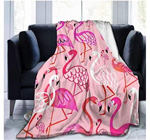 Morbuy Kuscheldecke für Mädchen Decke, Sofa Weiche Flanelldecke Warm Sofadecke Wohndecke Kuscheldecke Mikrofaser für Bettüberwurf Tagesdecke (150x130cm,Rosa Flamingo) von Morbuy