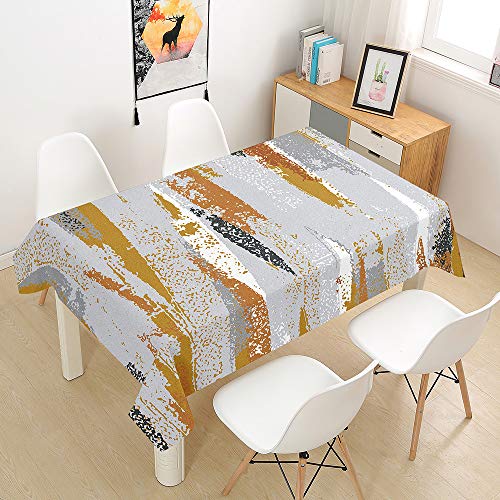 Morbuy Graffiti Tischdecke Abwaschbar Drucken Tischtuch Rechteckig Tischwäsche Gartentischdecke Outdoor Tischdekoration Wasserdicht Polyester Ölfest Pflegeleicht (140x240cm,Orange Graffiti) von Morbuy