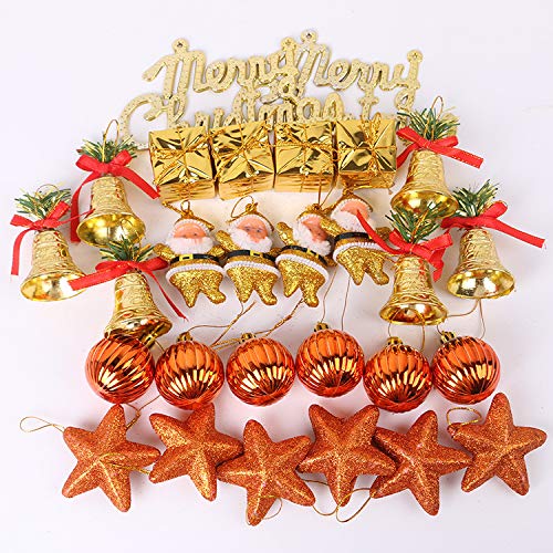 Baumkugeln Christbaumkugeln Weihnachtskugeln, Morbuy Kunststoff Weihnachtsbaumkugeln Plastik Bruchsicher, Weihnachtsbaumschmuck Weihnachtsdeko (Bronze / 28 Packungen) von Morbuy