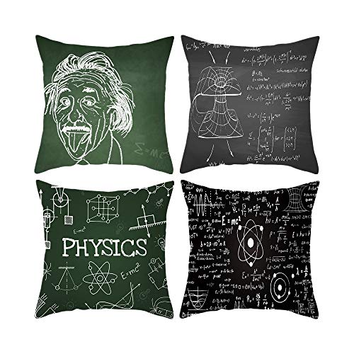 Kissenbezug, Morbuy Einstein Relativität Universum Bedrucken Platz Dekorative Kissenhülle Fall Mode-Stil Sofa Auto Kissenbezüge Home Bed Décor (45 x 45cm,Einstein B) von Morbuy