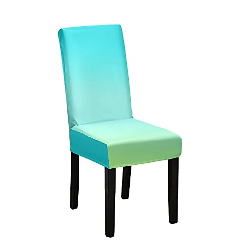 Mehrfarbig Stuhlhussen Stretch Stuhlbezug für Esszimmerstühle, Waschbarer Stuhlhussen Schwingstühle Stuhlüberzug für Haus Hotel Hochzeit Partys Dekor (1er Set,Blaugrün) von Morbuy