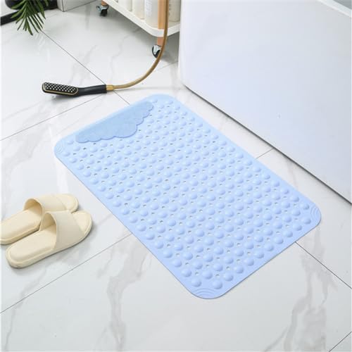 Morbuy Badewannenmatte Kinder rutschfest Maschinenwaschbar Duschmatte Antirutschmatte Badewanne Badematte mit Saugnäpfen, Starke Saugkraft (70x40cm,Blau) von Morbuy