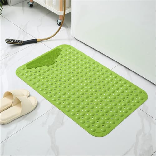 Morbuy Badewannenmatte Kinder rutschfest Maschinenwaschbar Duschmatte Antirutschmatte Badewanne Badematte mit Saugnäpfen, Starke Saugkraft (80x50cm,Grün) von Morbuy