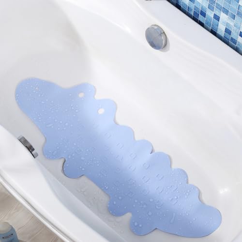 Morbuy Badewannenmatte Kinder rutschfest Maschinenwaschbar Duschmatte Antirutschmatte Badewanne Badematte mit Saugnäpfen, Starke Saugkraft (blaues Krokodil,95x34.5cm) von Morbuy