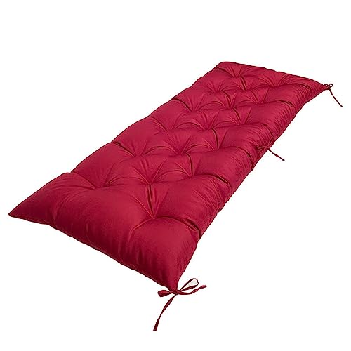 Morbuy Bankauflage Outdoor, Stuhlkissen Bankkissen Wasserfest Bankauflagen Gartenbank-Sitzkissen Weicher Sitzauflage Bank Indoor Bench Cushion Bankpolster Polsterauflage (100 * 50CM,rot) von Morbuy