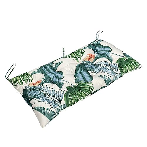 Morbuy Bankauflage Outdoor, Stuhlkissen Bankkissen Wasserfest Bankauflagen Gartenbank-Sitzkissen Weicher Sitzauflage Bank Indoor Bench Cushion Bankpolster Polsterauflage (120 * 50CM,Bananenblatt) von Morbuy