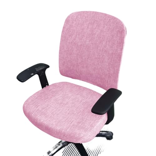 Morbuy Bürostuhl Bezug 2 Stück, Bezug für Bürostuh Elastischer Überzug Drehstuhl Stuhlüberzug Abnehmbare Stuhlhussen mit Armlehne Waschbare für Office Computer Sessel (Rosa) von Morbuy