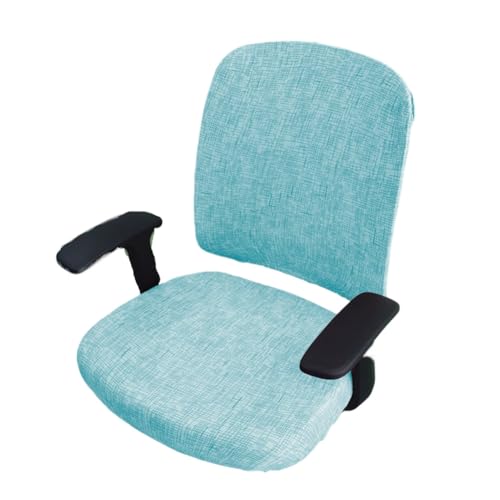 Morbuy Bürostuhl Bezug 2 Stück, Bezug für Bürostuh Elastischer Überzug Drehstuhl Stuhlüberzug Abnehmbare Stuhlhussen mit Armlehne Waschbare für Office Computer Sessel (wasserblau) von Morbuy