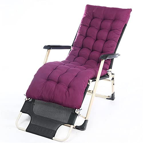 Morbuy Deckchair Auflagen für Gartenliegen, Sonnenliege Kissen Tragbare Garten Innenhof Gepolstertes Bett Relax-Liegestuhl Sitzauflage für Deckchair, Innen, Außen (160x50x10cm,Lila) von Morbuy