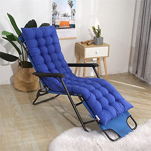 Morbuy Deckchair Auflagen für Gartenliegen, Sonnenliege Kissen Tragbare Garten Innenhof Gepolstertes Bett Relax-Liegestuhl Sitzauflage für Deckchair, Innen, Außen (48 * 160cm,Blau) von Morbuy