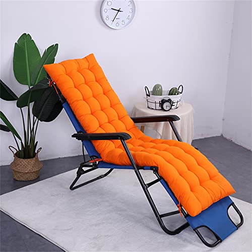 Morbuy Deckchair Auflagen für Gartenliegen, Sonnenliege Kissen Tragbare Garten Innenhof Gepolstertes Bett Relax-Liegestuhl Sitzauflage für Deckchair, Innen, Außen (48 * 160cm,Orange) von Morbuy