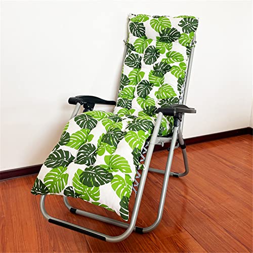 Morbuy Deckchair Auflagen für Gartenliegen, Sonnenliege Kissen Tragbare Garten Innenhof Gepolstertes Bett Relax-Liegestuhl Sitzauflage für Deckchair, Innen, Außen (48x155x8cm,Monstera-Blätter) von Morbuy