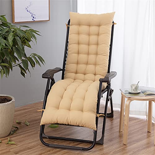 Morbuy Deckchair Auflagen für Gartenliegen, Sonnenliege Kissen Tragbare Garten Innenhof Gepolstertes Bett Relax-Liegestuhl Sitzauflage für Deckchair, Innen, Außen (48x170cm,Beige) von Morbuy