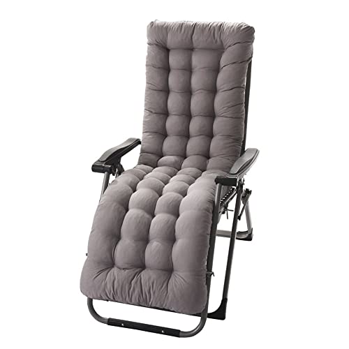 Morbuy Deckchair Auflagen für Gartenliegen, Sonnenliege Kissen Tragbare Garten Innenhof Gepolstertes Bett Relax-Liegestuhl Sitzauflage für Deckchair, Innen, Außen (48x170x8cm,Grau) von Morbuy