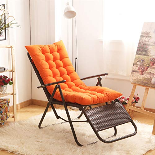 Morbuy Deckchair Auflagen für Gartenliegen, Sonnenliege Kissen Tragbare Garten Innenhof Gepolstertes Bett Relax-Liegestuhl Sitzauflage für Deckchair, Innen, Außen (48x170x8cm,orange) von Morbuy