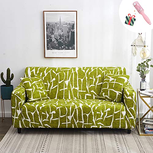 Morbuy Elastisch Sofa Überwürfe Sofabezug 2 Sitzer, Ecksofa L Form Stretch Antirutsch Armlehnen Sofahusse Sofa Abdeckung Hussen für Sofa Couchbezug Sesselbezug (1 Sitzer,Grün) von Morbuy