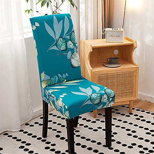 Morbuy Elastische Stuhlhussen Modern Bedruckter Stuhlbezug Set, Universal Stuhl Husse aus Stretch Spandex für Hochzeit Weihnachten Bankett Hotel Dekoration (10 Stück,Grüner Dschungel) von Morbuy