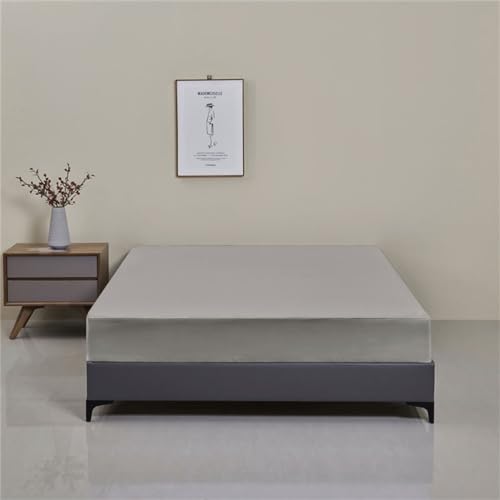 Morbuy Matratzenbezug mit Reißverschluss Rundumschutz Matratzenschoner Komfort Encasing Bettwäsche, Atmungsaktiv Umhüllung Zwischenbezug für die Matratze (140x200x30cm,Grau) von Morbuy