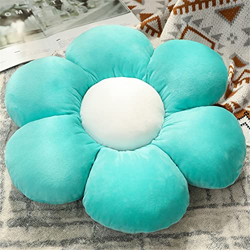 Morbuy Plüsch Kissen Blumen Sitzkissen Stuhlkissen, Blumenform Weich Bequemen Kopfkissen Sitzpolster Sofakissen für Kinderzimmer Hause Sofa Dekoration (25cm/9.8inch,Hellblau) von Morbuy