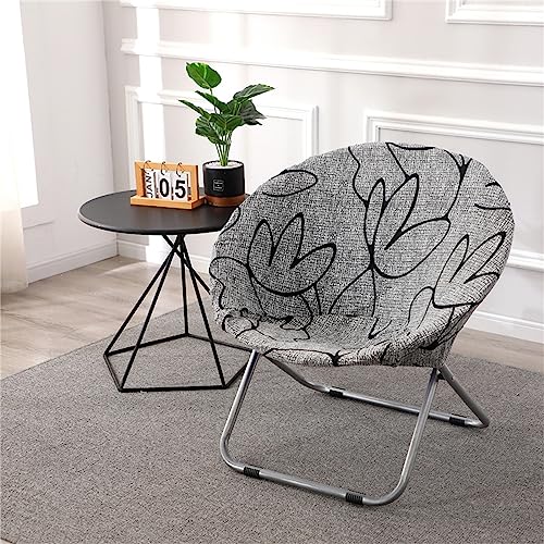 Morbuy Runde Untertasse Stuhl Abdeckung, Stretch Esszimmer Stuhl deckt Garten Mond Stuhl Abdeckung abnehmbar Spandex Stuhl Slipcover Möbelschutz für Wohnzimmer (Linie Blume) von Morbuy