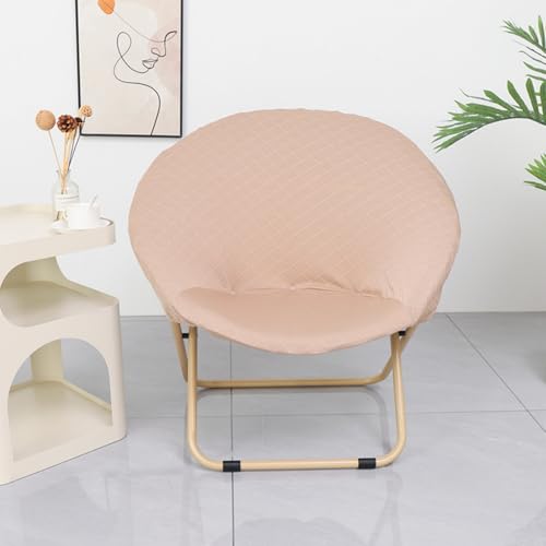 Morbuy Runde Untertasse Stuhl Abdeckung, Stretch Papasansessel Deckt Garten Mond Stuhl Abdeckung Abnehmbar Spandex Slipcover Möbelschutz für Wohnzimmer (Apricot) von Morbuy