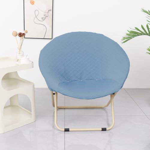 Morbuy Runde Untertasse Stuhl Abdeckung, Stretch Papasansessel Deckt Garten Mond Stuhl Abdeckung Abnehmbar Spandex Slipcover Möbelschutz für Wohnzimmer (Blau) von Morbuy