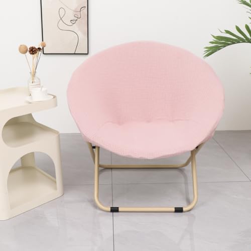 Morbuy Runde Untertasse Stuhl Abdeckung, Stretch Papasansessel Deckt Garten Mond Stuhl Abdeckung Abnehmbar Spandex Slipcover Möbelschutz für Wohnzimmer (GZ-Pink) von Morbuy