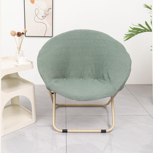 Morbuy Runde Untertasse Stuhl Abdeckung, Stretch Papasansessel Deckt Garten Mond Stuhl Abdeckung Abnehmbar Spandex Slipcover Möbelschutz für Wohnzimmer (GZ-Salbeigrün) von Morbuy