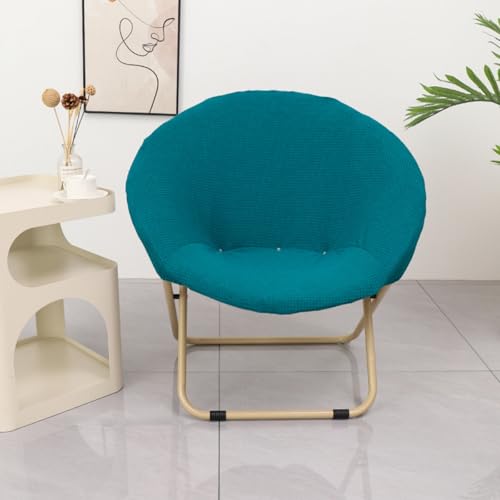 Morbuy Runde Untertasse Stuhl Abdeckung, Stretch Papasansessel Deckt Garten Mond Stuhl Abdeckung Abnehmbar Spandex Slipcover Möbelschutz für Wohnzimmer (GZ-Türkis) von Morbuy