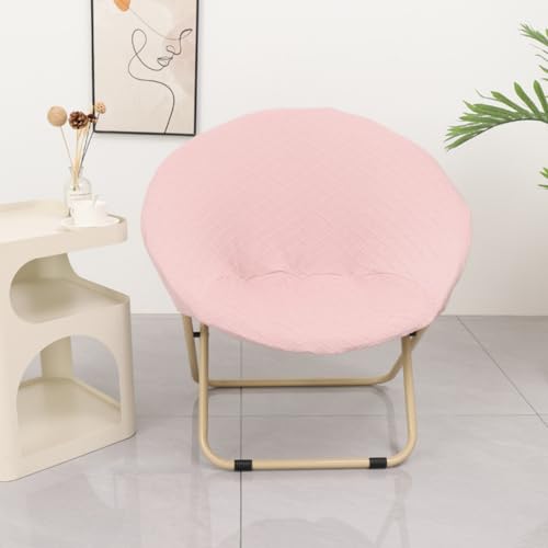 Morbuy Runde Untertasse Stuhl Abdeckung, Stretch Papasansessel Deckt Garten Mond Stuhl Abdeckung Abnehmbar Spandex Slipcover Möbelschutz für Wohnzimmer (Rosa) von Morbuy