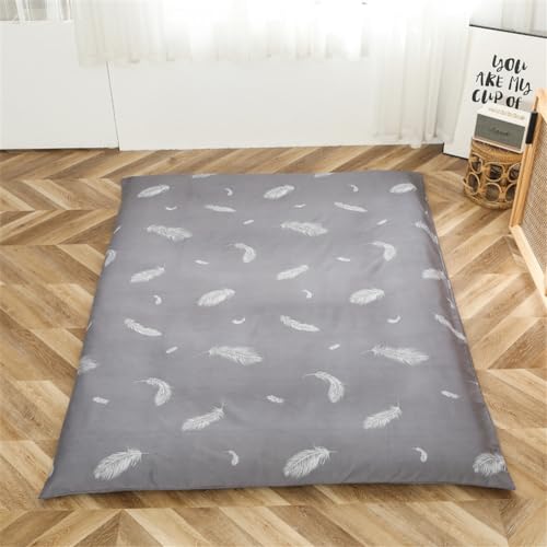 Morbuy Rundumschutz Matratzenbezug mit Reißverschluss Matratzenschoner Komfort Encasing Bettwäsche, Atmungsaktiv Umhüllung Zwischenbezug für die Matratze (90x200cm,graue Feder) von Morbuy