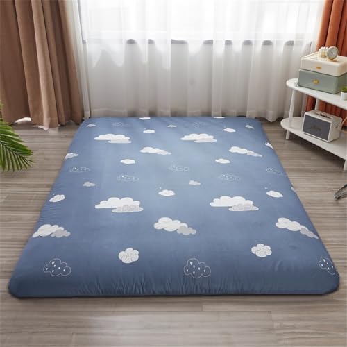 Morbuy Rundumschutz Matratzenbezug mit Reißverschluss Matratzenschoner Komfort Encasing Bettwäsche, Atmungsaktiv Umhüllung Zwischenbezug für die Matratze (90x200cm,nordische Wolken) von Morbuy