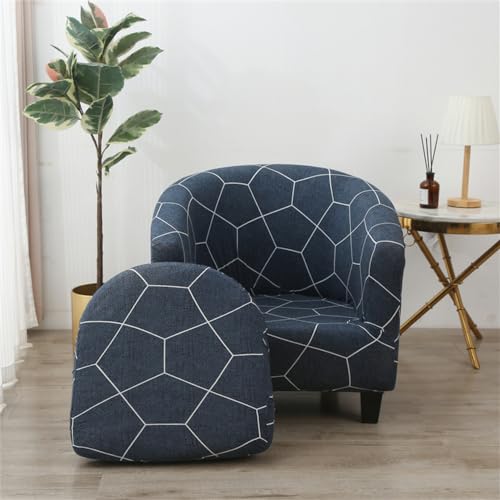 Morbuy Sesselbezug Stretch, 2er Set Sessel Überzug Universal Sesselhussen Waschbar Sesselüberzug Hussen Cocktailsessel Clubsessel Überzug - Weich, Elastisch (Dunkelblau) von Morbuy