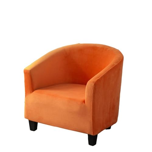 Morbuy Sesselbezug Stretch, Sessel Überzug Universal Sesselhussen Waschbar Kurzstapeliges Sesselüberzug Hussen Cocktailsessel Clubsessel Überzug Weich, Elastisch (Orange) von Morbuy