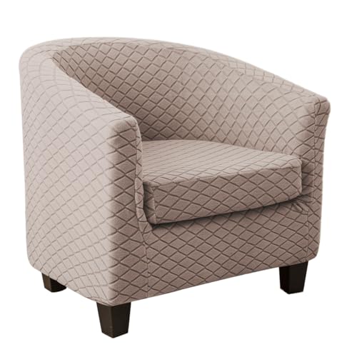Morbuy Sesselbezug Stretch Jacquard, 2er Set Sessel Überzug Universal Sesselhussen Waschbar Sesselüberzug Hussen Cocktailsessel Clubsessel Überzug - Weich, Elastisch (Beige) von Morbuy