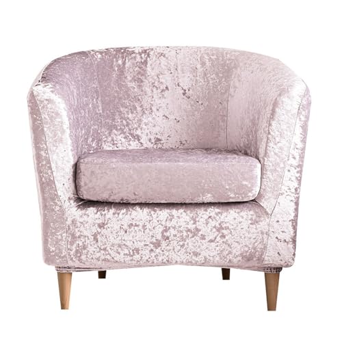 Morbuy Sesselbezug Stretch Samt, 2er Set Sessel Überzug Universal Sesselhussen Waschbar Sesselüberzug Hussen Cocktailsessel Clubsessel Überzug - Weich (Rosa) von Morbuy