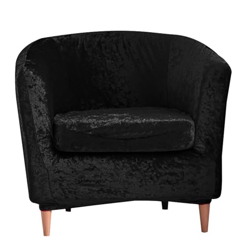 Morbuy Sesselbezug Stretch mit Armlehne, 2er Set Sessel Überzug Universal Sesselhussen Stretch Weich Sesselüberzug Elastisch Hussen für Clubsessel Cocktailsessel (5#Schwarz) von Morbuy