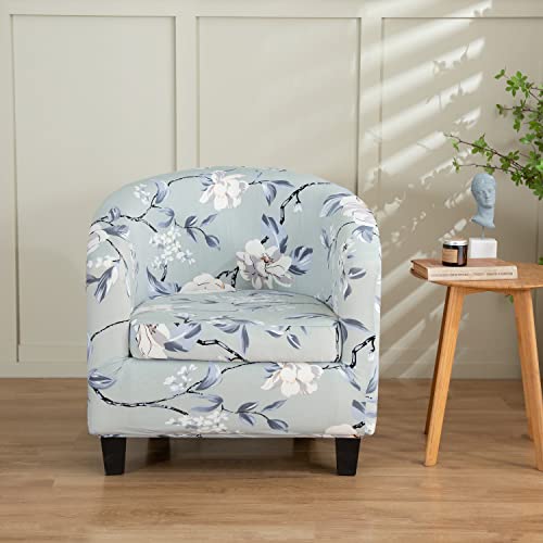 Morbuy Sesselbezug Stretch mit Armlehne, 2er Set Sessel Überzug Universal Sesselhussen Stretch Weich Sesselüberzug Elastisch Hussen für Clubsessel Cocktailsessel (Blatt Floral) von Morbuy