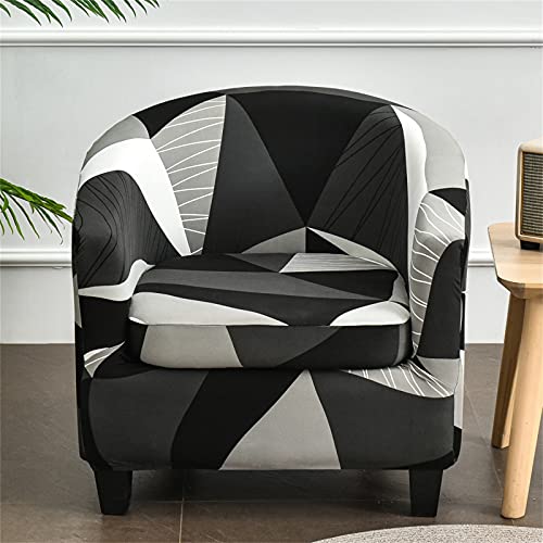 Morbuy Sesselbezug Stretch mit Armlehne, 2er Set Sessel Überzug Universal Sesselhussen Stretch Weich Sesselüberzug Elastisch Hussen für Clubsessel Cocktailsessel (Graues Dreieck) von Morbuy