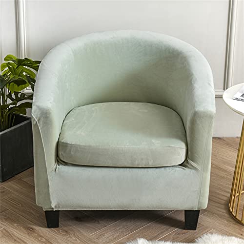 Morbuy Sesselbezug Stretch mit Armlehne, 2er Set Sessel Überzug Universal Sesselhussen Stretch Weich Sesselüberzug Elastisch Hussen für Clubsessel Cocktailsessel (Plüsch-Salbei-Grün) von Morbuy