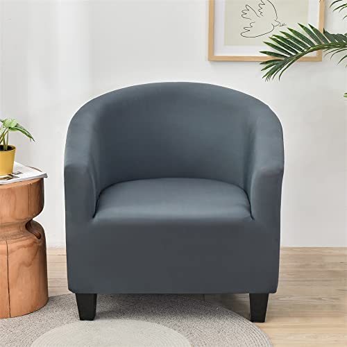 Morbuy Sesselhussen 1 Sitz, Stretch Sesselbezug Universal Sesselschoner Elastisch Sesselüberwurf Sofahusse mit Armlehnen für Clubsessel Loungesessel Cocktailsessel (Anthrazit) von Morbuy