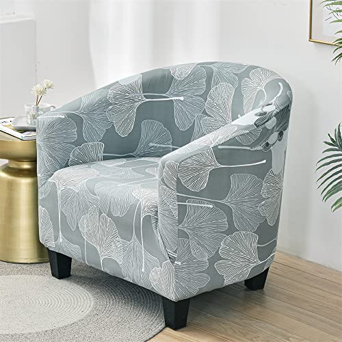 Morbuy Sesselhussen 1 Sitz, Stretch Sesselbezug Universal Sesselschoner Elastisch Sesselüberwurf Sofahusse mit Armlehnen für Clubsessel Loungesessel Cocktailsessel (Ginkgo-Blatt) von Morbuy